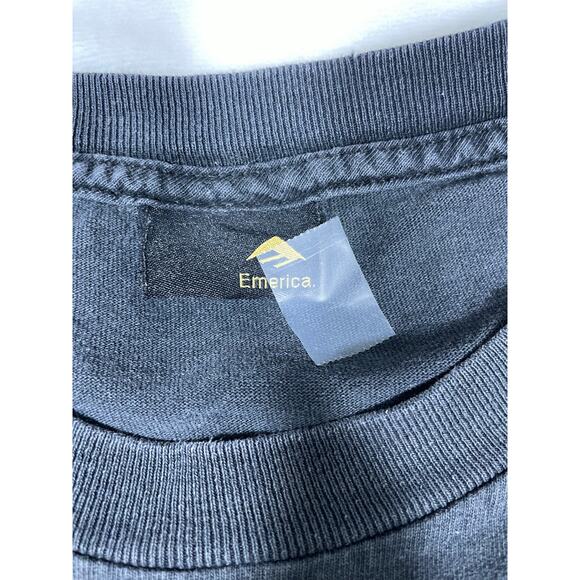 Emerica Cropped Skate T-Shirt Black Boxy Fit M/L - Picture 5 of 7